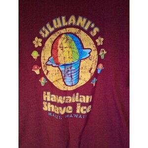 Tee T Shirt ULULANI'S HAWAIIAN SHAVE ICE Maui, Hawaii Red Size XXL Next Level